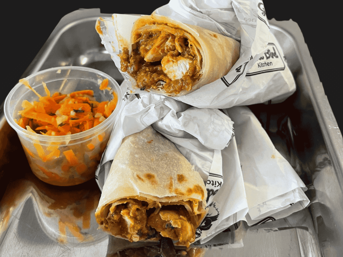 Chicken Curry Roti from Good Bird Kitchen in Gordon’s Bay